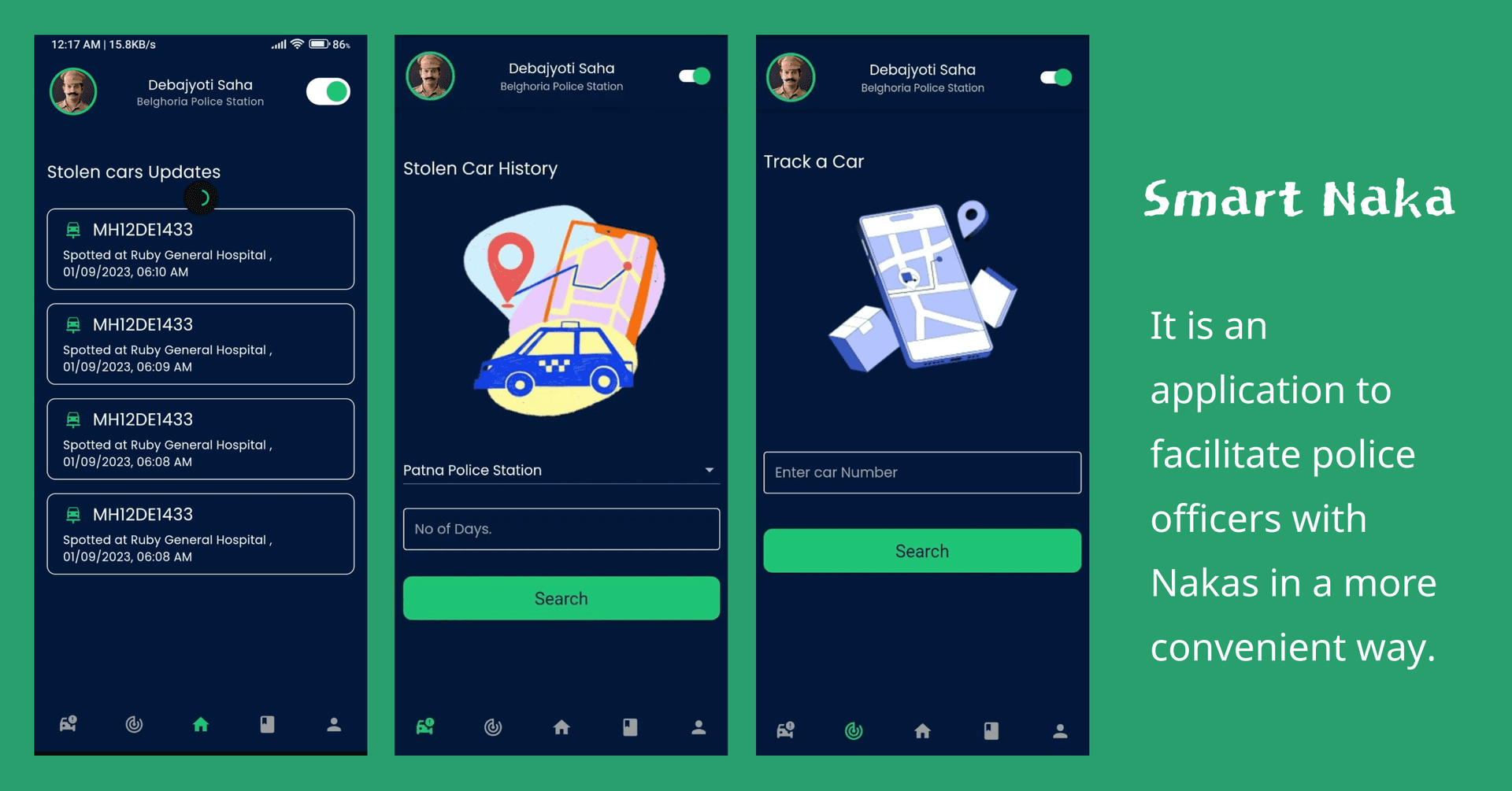 Smart Naka — screenshot of the Flutter, Dart, OpenCV, AWS, Yolo v5 project